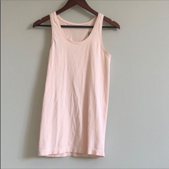 Athleta Pura Pink Textured Fitted Tank Top XS - Picture 2 of 4